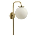 Big Bulb Opal Wall Light - Polished Brass / Opal