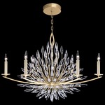 Lily Buds Chandelier - Gold Leaf / Crystal