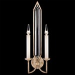 Westminster Two Light Wall Light - Pale Antique Gold / Crystal