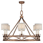 Cienfuegos Ring Chandelier - Antique Bronze / Natural Greige