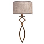 Cienfuegos Shade Wall Sconce - Antique Bronze / Natural Greige