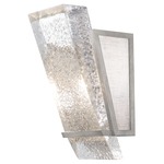 Crownstone Angled Wall Light - Silver Leaf / Fabric