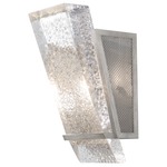 Crownstone Angled Wall Light - Silver Leaf / Mesh