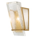 Crownstone Angled Wall Light - Gold Leaf / Fabric