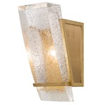 Crownstone Angled Wall Light - Gold Leaf / Mesh