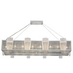 Crownstone Rectangular Pendant - Silver Leaf / Mesh