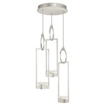 Delphi Round Multi Light Pendant - Silver Leaf