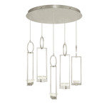 Delphi Round Multi Light Pendant - Silver Leaf