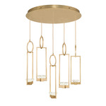 Delphi Round Multi Light Pendant - Gold Leaf