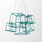 Frame Cluster Pendant - Aqua