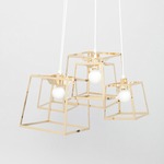 Frame Cluster Pendant - Brass
