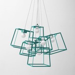Frame Cluster Pendant - Aqua
