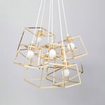 Frame Cluster Pendant - Brass