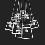 Frame Cluster Pendant - Chrome