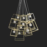 Frame Cluster Pendant - Brass