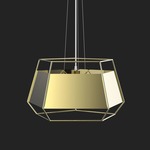 Cinque Pendant - Brass