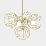 Revati Two-Tier Pendant - Brass