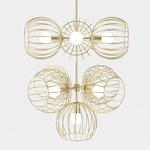 Revati Three-Tier Pendant - Brass