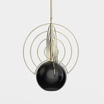 Aeneas Pendant - Brass / Black