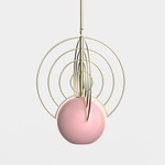 Aeneas Pendant - Brass / Pink