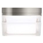 Boxie LED Wall / Ceiling Light Fixture - Satin Nickel / White