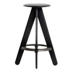 Slab Bar Stool - Black Oak