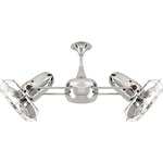 Duplo Dinamico Metal Ceiling Fan - Polished Chrome