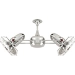 Duplo Dinamico Metal Ceiling Fan - Polished Chrome