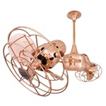 Duplo Dinamico Metal Ceiling Fan - Polished Copper