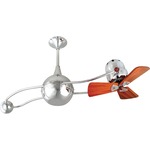 Brisa 2000 Wood Ceiling Fan - Polished Chrome / Mahogany