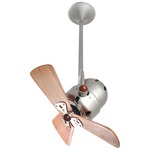 Bianca Directional Wood Ceiling Fan - Brushed Nickel / Mahogany Tone
