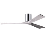 Irene Hugger Ceiling Fan - Polished Chrome / Barn Wood Tone