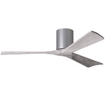 Irene Hugger Ceiling Fan - Brushed Nickel / Barn Wood Tone