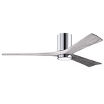 Irene Hugger Ceiling Fan - Polished Chrome / Barn Wood Tone