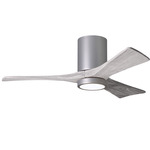 Irene Hugger Ceiling Fan - Brushed Nickel / Barn Wood Tone