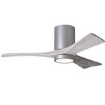 Irene Hugger Ceiling Fan - Brushed Nickel / Barn Wood