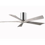 Irene Hugger Ceiling Fan - Polished Chrome / Barn Wood Tone