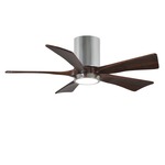 Irene Hugger Ceiling Fan - Polished Chrome / Walnut Tone