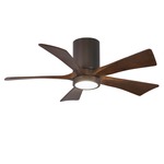Irene Hugger Ceiling Fan - Textured Bronze / Walnut Tone