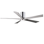 Irene Hugger Ceiling Fan - Polished Chrome / Barn Wood Tone