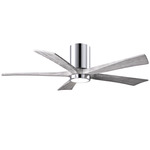 Irene Hugger Ceiling Fan - Polished Chrome / Barn Wood Tone