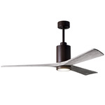 Patricia Ceiling Fan With Light - Textured Bronze / Barn Wood Tone