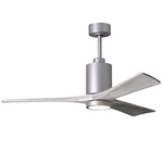 Patricia Ceiling Fan With Light - Brushed Nickel / Barn Wood Tone