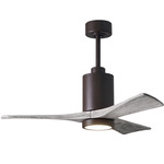 Patricia Ceiling Fan With Light - Textured Bronze / Barn Wood