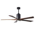 Patricia Ceiling Fan With Light - Matte Black / Walnut