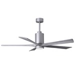 Patricia Ceiling Fan With Light - Brushed Nickel / Barn Wood Tone