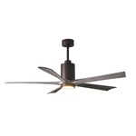 Patricia Ceiling Fan With Light - Textured Bronze / Barn Wood
