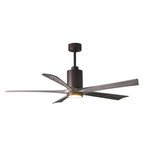 Patricia Ceiling Fan With Light - Textured Bronze / Barn Wood Tone
