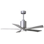 Patricia Ceiling Fan With Light - Brushed Nickel / Barn Wood Tone