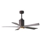 Patricia Ceiling Fan With Light - Textured Bronze / Barn Wood